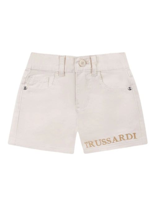 Bermuda con logo ricamato TRUSSARDI JEANS | TIP25041BE/RAMBUTTER